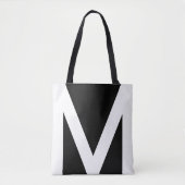 Abstracte geometrische vorm in zwart-wit tote bag (Voorkant)