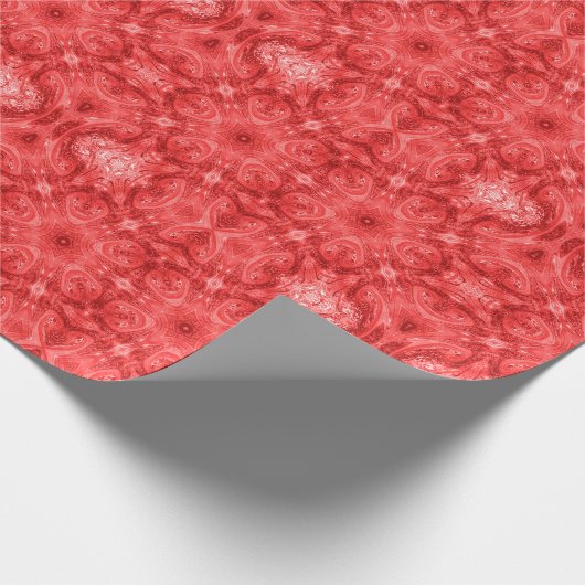 Abstracte geometrische vorm rode cadeauomloopsteen cadeaupapier (Hoek)