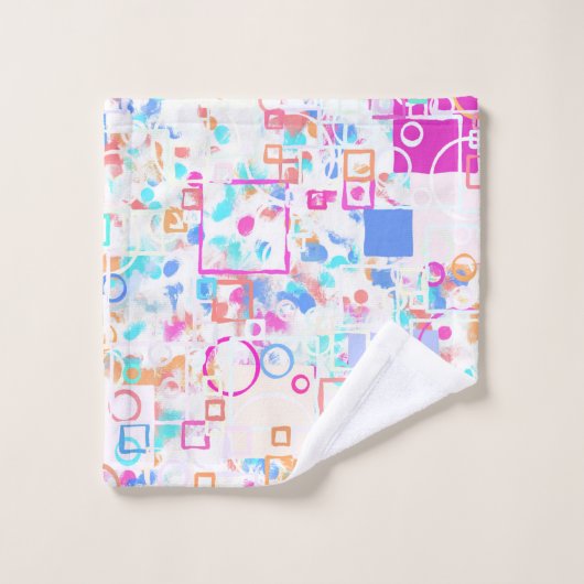 Abstracte geometrische vormen bad handdoek (Wasdoekje)