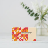 Abstracte geometrische vormen Bauhaus Visitekaartje (Staand voorkant)