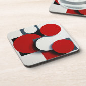 Abstracte geometrische vormen bier onderzetter (Linkerzijde)