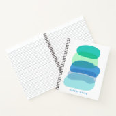  Abstracte geometrische vormen Blauw op maat Notitieboek (Binnen)