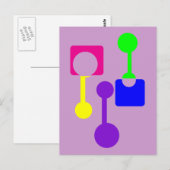Abstracte geometrische vormen briefkaart (Voorkant / Achterkant)