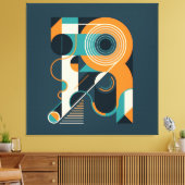 Abstracte geometrische vormen canvas afdruk (Insitu (Woonkamer))