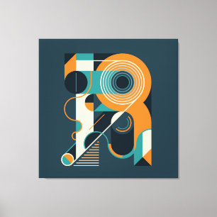 Abstracte geometrische vormen canvas afdruk