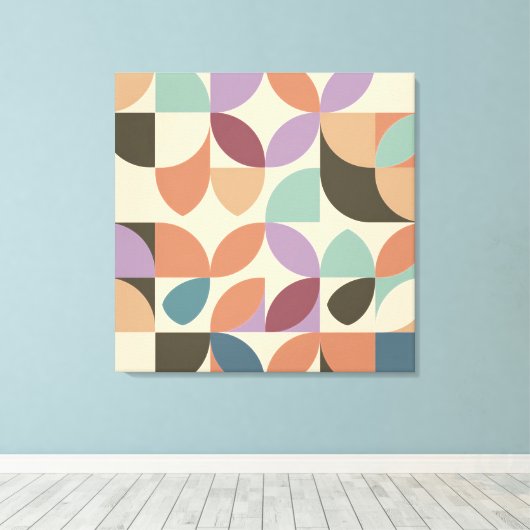 Abstracte geometrische vormen canvas afdruk (Insitu (Houten vloer))