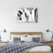 Abstracte geometrische vormen canvas afdruk (Insitu (Slaapkamer))