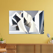 Abstracte geometrische vormen canvas afdruk (Insitu (Woonkamer))