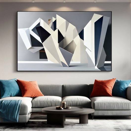 Abstracte geometrische vormen canvas afdruk