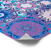 Abstracte geometrische vormen en bloemen, naadloze poster (Hoek)