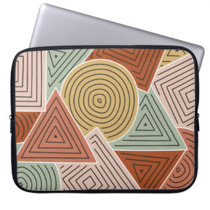 Abstracte geometrische vormen en lijnillustratie p laptop sleeve
