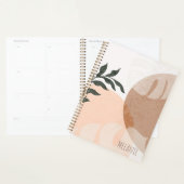 Abstracte geometrische vormen en plantennamen planner (Display)