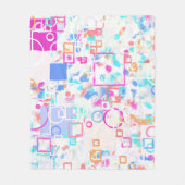 Abstracte geometrische vormen fleece deken (Voorkant)