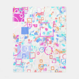 Abstracte geometrische vormen fleece deken
