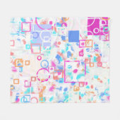Abstracte geometrische vormen fleece deken (Voorkant (Horizontaal))
