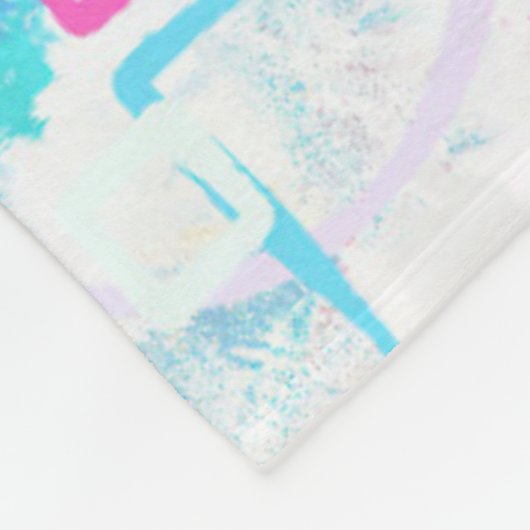 Abstracte geometrische vormen fleece deken (Hoek)