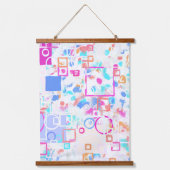 Abstracte geometrische vormen hangend wandkleed (Voorkant)