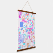 Abstracte geometrische vormen hangend wandkleed (Gebogen)