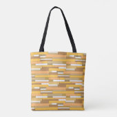 Abstracte geometrische vormen in beige- en perzikt tote bag (Achterkant)