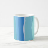 Abstracte geometrische vormen in blauw en groen Koffiemok (Voorkant rechts)