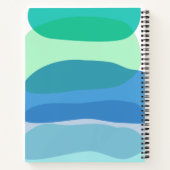  Abstracte geometrische vormen in blauw en groen Notitieboek (Achterkant)