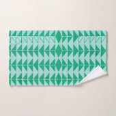 Abstracte geometrische vormen in groen en blauw bad handdoek (Handdoek)