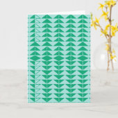 Abstracte geometrische vormen in groen en blauw kaart (Gele Bloem)