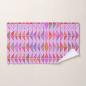 Abstracte geometrische vormen in lavender Paars Bad Handdoek (Handdoek)