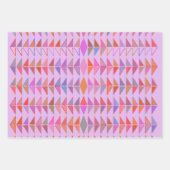 Abstracte geometrische vormen in lavender Paars Inpakpapier Vel (Voorkant 2)