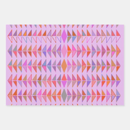 Abstracte geometrische vormen in lavender Paars Inpakpapier Vel (Voorkant 2)