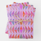 Abstracte geometrische vormen in lavender Paars Inpakpapier Vel (In situ)