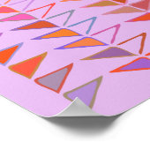 Abstracte geometrische vormen in lavender Paars Poster (Hoek)