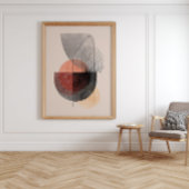 Abstracte geometrische vormen - Japandi Wall Art Perfect Poster