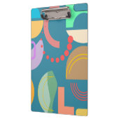 Abstracte geometrische vormen, kleurrijke multiove klembord (Links)