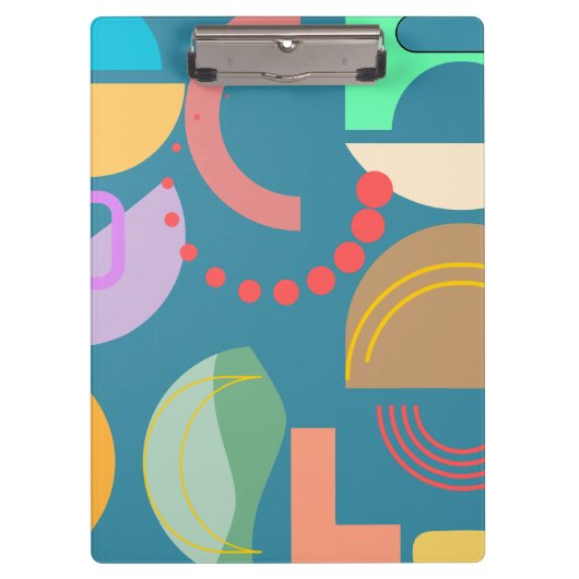 Abstracte geometrische vormen, kleurrijke multiove klembord (Voorkant)