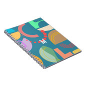 Abstracte geometrische vormen, kleurrijke multiove notitieboek (Rechterzijde)