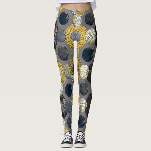 Abstracte geometrische vormen: kleurrijke Waterver Leggings (Voorkant)