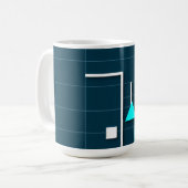 abstracte geometrische vormen koffiemok (Voorkant links)