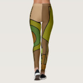 Abstracte geometrische vormen kunst leggings (Achterkant)