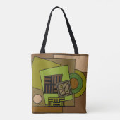 Abstracte geometrische vormen kunst tote bag (Achterkant)