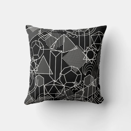 Abstracte geometrische vormen kussen (Achterkant)