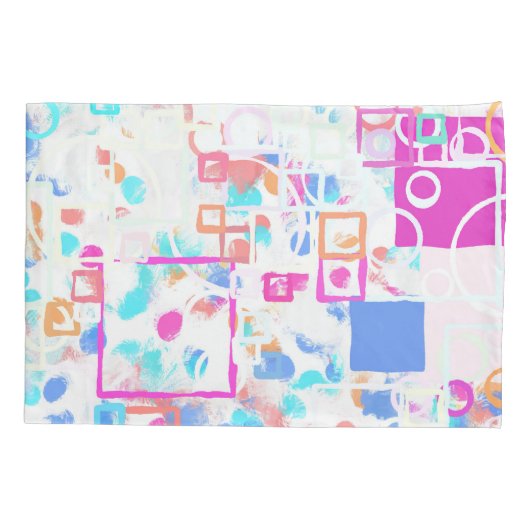 Abstracte geometrische vormen kussensloop (Achterkant-Links)