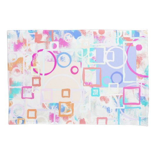 Abstracte geometrische vormen kussensloop (Voorkant-Links)