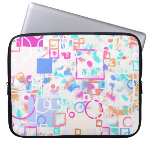 Abstracte geometrische vormen laptop sleeve