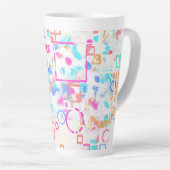 Abstracte geometrische vormen latte mok (Rechterhoek)