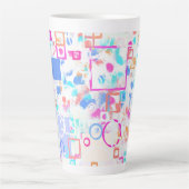 Abstracte geometrische vormen latte mok (Voorkant)