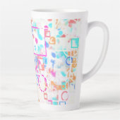 Abstracte geometrische vormen latte mok (Rechts)