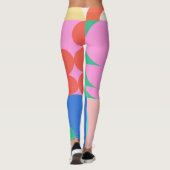 Abstracte Geometrische Vormen Leggings (Achterkant)