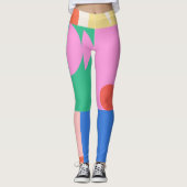 Abstracte Geometrische Vormen Leggings (Voorkant)