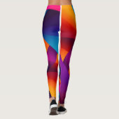 abstracte geometrische vormen leggings (Achterkant)